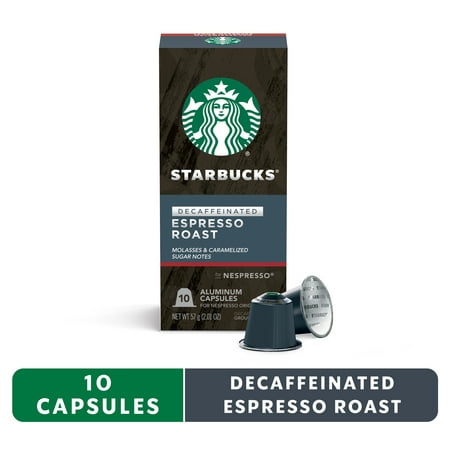 Starbucks by Nespresso Original Line Capsules — Decaf Espresso Dark Roast — 1 box (10 pods)