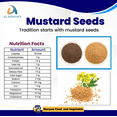 thumbnail image 2 of Al Hossain Natural Mustard Seeds 8.8oz (250g) – Premium Guatemalan / Imported Mustard Seed Spice, Vegan, Gluten-Free, All-Natural, High Fiber & Nutrient-Rich Seasoning, 2 of 5