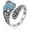 Ladybug, variant on 925 Sterling Silver Turquoise Butterfly/Dragonfly/Bees/Ladybug Spoon Ring Vintage Sunflower Oxidized Wrap Adjustable Ring Floral Boho Style Jewelry Gifts for Women Mother