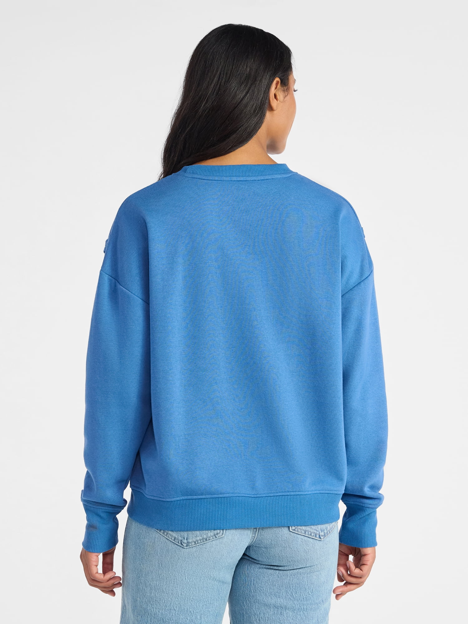 Time and Tru Women's Big Bear Ski Arch Graphic Sweatshirt with Long Sleeves, Sizes XS-XXXL