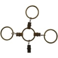 thumbnail image 2 of 36 Pack Rings Curtain Clips Strong Metal Decorative Drapery Window Curtain Ring with Clip Rustproof Vintage Compatible with up to 1 Inch Drapery Rod Bronze, 2 of 5