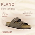 thumbnail image 3 of Cushionaire Plano Slip-On Sandals for Women 2025 with Arch Support, Adjustable Buckle Straps, and Stitched Outsole – Casual Flat Summer Womens Sandals, 3 of 22