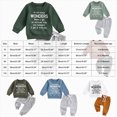 thumbnail image 3 of HCNTES Baby Boy Winter Clothes Baby Boy Clothes Fall 6 12 18 24 Months 2T 3T Football Long Sleeve Letter Wonders Printed Pullover Tops & Pant Sets Toddler Winter Outfits, 3 of 4