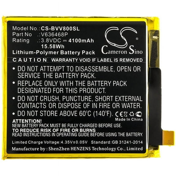 4100mAh V636468P Battery for Blackview BV8000