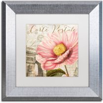 Trademark Fine Art "Bonjour Two" Canvas Art by Color Bakery White Matte, Silver Frame