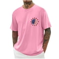 thumbnail image 1 of Tops para hombre, blusas y camisas de cuello redondo y manga corta para hombre, blusas casuales de cuello redondo con estampado de moda para hombre, blusas de cuello redondo y manga corta, camisas par, 1 of 5