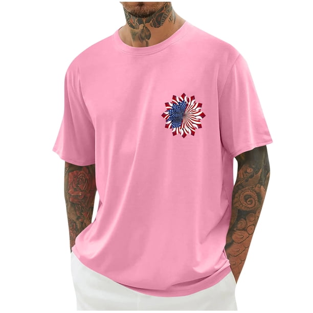 Tops para hombre, blusas y camisas de cuello redondo y manga corta para hombre, blusas casuales de cuello redondo con estampado de moda para hombre, blusas de cuello redondo y manga corta, camisas par