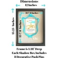thumbnail image 2 of Tasse Verre 12x15 Black Shadow Box (1-Pack) Frame w/ Linen -8 Stick Pins, 2 of 7