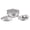 Silver/Matte, variant on Communion Ware 2 Holy Wine Serving Trays With a Lid & 2 Stacking Bread Plates With a Lid + 80 Cups - Stainless Steel (Mirror/Silver)