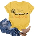 thumbnail image 1 of Offres du Jour Liquidation Iumwxz Tunique Coupe Classique Décontractée T-Shirt d'Été T-Shirts pour Femmes Blouse à Imprimé Floral Hauts à Manches Courtes Col Rond Hauts pour Femmes Tendance Dépense Faible Fête, 1 of 4