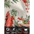 thumbnail image 7 of Cardinal Bird Cloth Napkins Set of 8 Reusable Dinner Napkins, Pine Cones Poinsettia Berry Floral Beige Cocktail Napkin Washable Table Napkins for Wedding/Holiday Party/Baby Shower 20"x20", 7 of 7