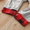 thumbnail image 4 of Odeerbi Christmas Pajamas for Family Plaid Holiday Long Sleeve Family Christmas Pajamas Matching Sets Infant Fashion Plaid Print Tops Pants Sleepwear Xmas Family Matching PJs Set Gray, 4 of 4