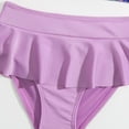 thumbnail image 4 of NIEWTR Girls Swimsuit Fashion Cute Cartoon Print Ruffled Edge Split Beach Swimsuit Swimwear Beach Bathing Suit for Summer Vacation 4-5 Years Purple, 4 of 8