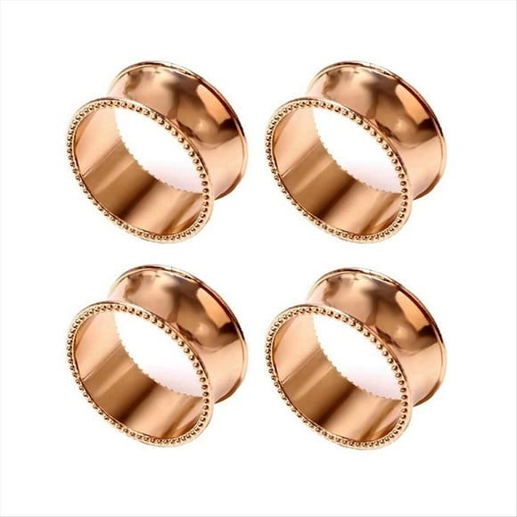 4 Anillos para Servilletas, Anillo para Servilletas, Hebilla de Servilletas con DiseñO Martillado para Bodas, ChampáN