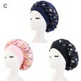 thumbnail image 3 of UDIYO 3 Pcs Silk Satin Bonnet Hair Caps 12inch Diameter Large Sleeping Satin Bonnets with Comfortable Flower Band - High Density Satin Bonnets for Women Braids Curly Night Caps, 3 of 8