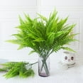 thumbnail image 6 of 1pc Artificial Ferns For Outdoor, Imitation Plants For Indoor Green Plant Stems And Leaves Shrub Branches Fake Ferns Plastic, Faux Persian Fern Decor, 6 of 6