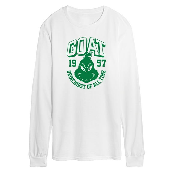 Dr. Seuss The Grinch - Christmas - GOAT Grinchiest Of All Time - Men's Long Sleeve T-Shirt