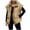 Khaki, variant on hoksml Women's Fall Winter Short Sleeve Stand Collar Jacket Zipper Puffer Vest Warm Sleeveless Down Coat