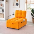thumbnail image 6 of Convertible Pull-Out Sofa Bed with Phone Holder, Single Sofa Chair with Soft Teddy Velvet Fabric – Space-Saving Design, Easy Transform into Bed for Small Spaces, Living Room, Office, 6 of 15