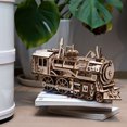 thumbnail image 2 of Kit de Modèle en Bois à Engrenages Mécaniques Locomotive ROKR LK701, 2 of 5
