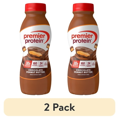 (2 pack) Premier Protein Shake, Chocolate Peanut Butter, 30g Protein, 11.5 fl oz, 1 Ct