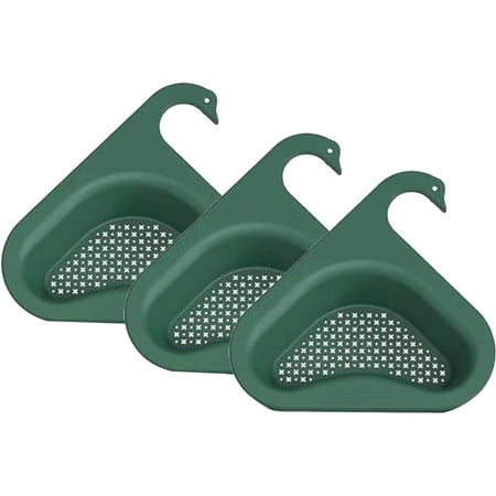 

3pcs Swan Drain Basket Kitchen Sink Leftover Soup Filter Rack Multifunctional Hanging Drain Rack