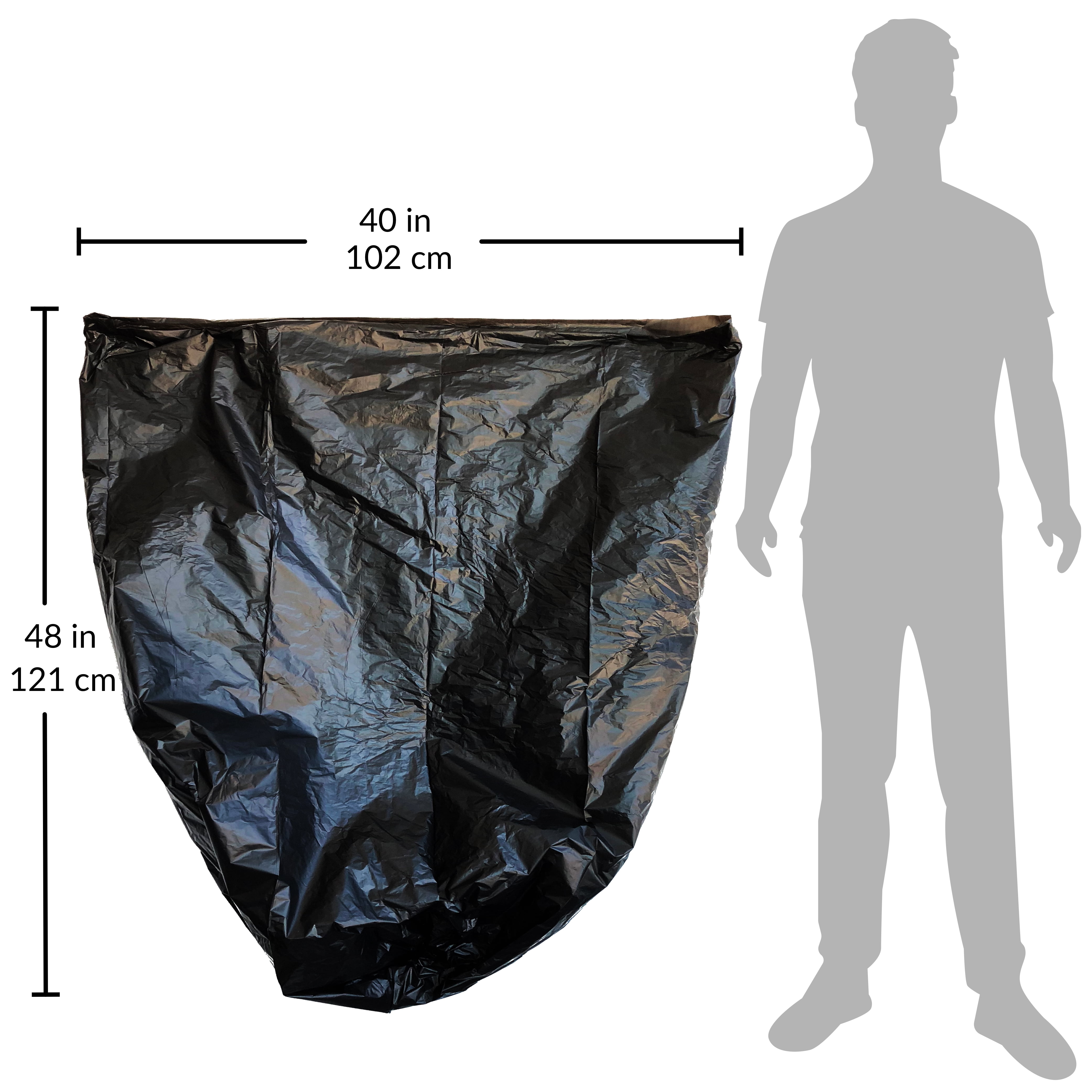 IW5 40L Gray Recycled Trash Bags