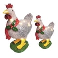 thumbnail image 3 of Wosthever Pollo con bufanda Decoración Luces Jardín Esculturas Estatuas Adornos de pollo para césped Patio Decoraciones navideñas Decoración del hogar L Wosthever HA043873-02, 3 of 4