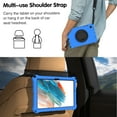 thumbnail image 3 of Decase Kids Friendly Tablet Shell for Samsung Galaxy Tab A8 10.5 inch 2022 Model SM-X200/X205/X207,Rugged Shockproof Hybrid Armor Cover With Shoulder Strap / 360° Rotating Kickstand, Blue, 3 of 9