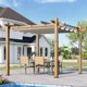 thumbnail image 2 of Pérgola de Aluminio Efecto Madera 10x10 Pies – Toldo Retráctil Resistente a la Intemperie – Ideal para Patio, Jardín o Terraza – Sombra Elegante y Protección Solar (Color Marrón, 1 Unidad), 2 of 11