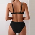 thumbnail image 4 of HUAXUN Womens Bikini Swimsuits V Neck Cross Twist Front Bikini Cover Up Adjustable Spaghetti Straps Bathing Suit 2 Piece Swimsuit for Women, 4 of 6