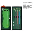 thumbnail image 7 of NIBOLOG 1 Set Mini Golf Pen Set Highly Reductive Golf Mini Course Stress Relief Putting Green 3 Clubs Balls And Flag Table Golf Game, 7 of 7