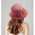 thumbnail image 5 of Women Organza Derby Church Wedding Fascinators Cloche Bucket Bowler Hat, 5 of 6
