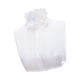 thumbnail image 4 of Blusa elegante con cuello alto, volantes desmontables y media camisa. Blanco, 4 of 8