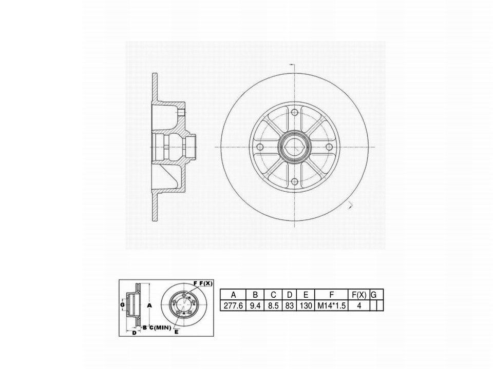 Winstop Brake Rotor and Hub Assembly, Front WS235347, Volkswagen Beetle 1979-1968