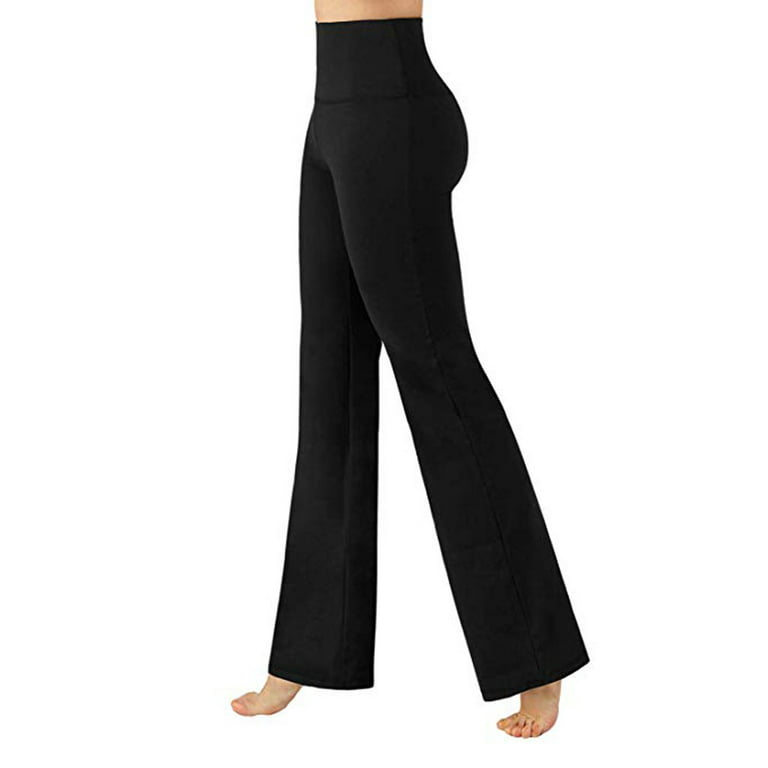 Noarlalf Yoga Pants Women Flare Leggings for Women Wide Leg Pants Woman  Women's Yoga Pants High Waisted Tummy Control Workout Leggings Black XS