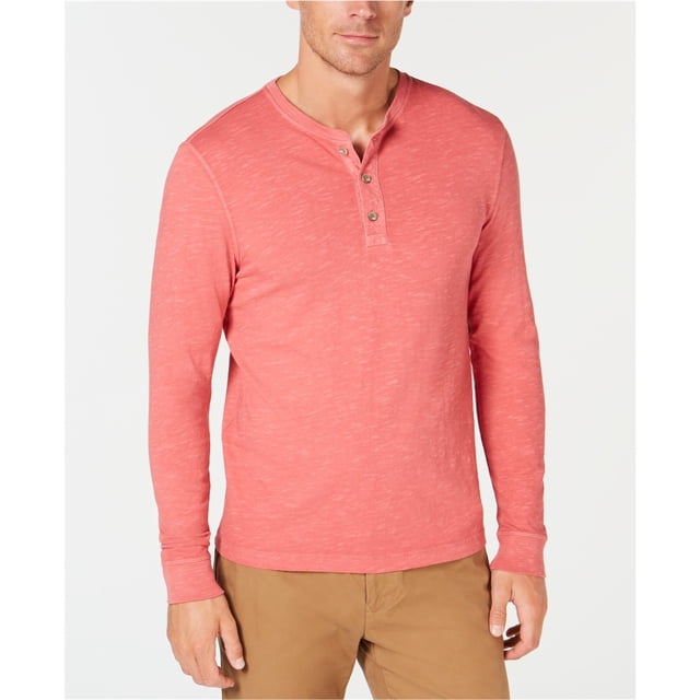 Club Room - Camiseta Henley para hombre, color rojo, XX-Large