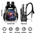 thumbnail image 3 of Film Descendants 2 Transparent Backpack Student School Bag Satchel Bookbag Large Capacity Clear Through Daypack Unisex Travel Bag 17 Inch, 3 of 7