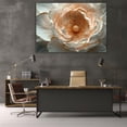 thumbnail image 5 of Mudket White and Peach Peony Canvas Wall Art, Framed Floral Print, Ready to Hang Wall Decor for Living Room Office, Modern Luxury Artwork - 12"L x 8"W, 5 of 10
