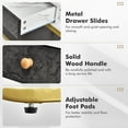 thumbnail image 5 of Amijoy Faux Marble Console Table w/ Drawer & Storage Shelf, Elegant Entryway Table w/ Metal Frame, Narrow Long Sofa Side Table for Living Room, 5 of 7