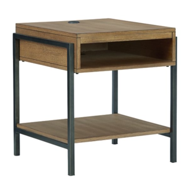 Signature Design by Ashley Fridley Rectangular End Table, Brown/Black