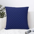 thumbnail image 4 of Pofeuu Navy Blue Print Double-sided plush pillowcase Square Throw Pillow Covers Pillows Cover for Living Room Bedroom Sofa Couch Cushion Cover（No pillow core）-26"x26", 4 of 7