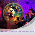 thumbnail image 5 of BNNG 8 inch Charming Moonlight Witch Acrylic Stained Glass Window Hanging Sun Catcher Decor Stained Panel Hangings Wall Art Decor, for Friends and Family (Moonlight Witch), 5 of 5
