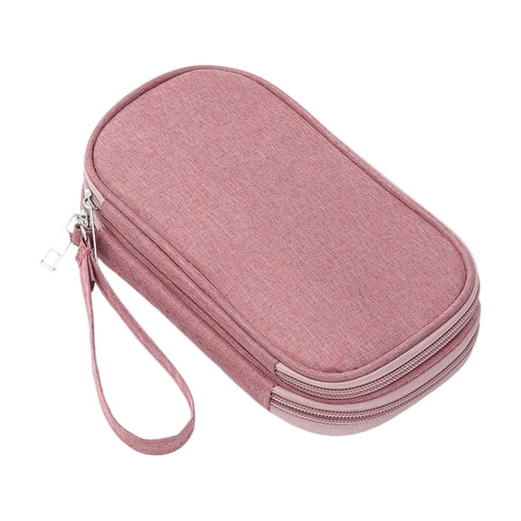 Portable Electronics Organizers Bag Featuring Double Layer For Cable Chargers PowerBanks With Waterproof Materials