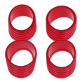 thumbnail image 1 of 4 Pcs Anneau de Scellage en Caoutchouc pour Raquette de Tennis Bande Absorbant la Sueur Anneau en Silicone Fixe Poignée Extensible Anneau en Caoutchouc Rouge, 1 of 6