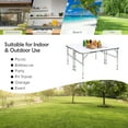 thumbnail image 4 of Costway 2PCS Folding Tables 8FT Height Adjustable Aluminum Picnic Table w/ Carrying Handle, 4 of 8