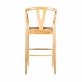 thumbnail image 5 of Boraam Wishbone Bar Height Kitchen Bar Stool in Natural Finish, 5 of 7