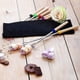 thumbnail image 4 of Tostadores de malvaviscos con mango de madera, tenedores telescópicos de acero inoxidable para cocinar en fogatas, longitud extensible de 32 pulgadas, codificados por colores para divertidas, 4 of 5