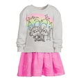 thumbnail image 5 of Trolls Toddler Girl Graphic Print Dress with Tulle Skirt, Sizes 2T-5T, 5 of 16