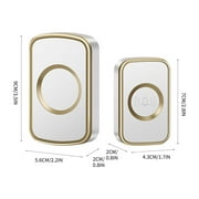 Wireless Doorbell Operating Long Range 60 Ringtones Adjustable Volume LED Indicator Door Bells for Homes Classroom Apartment Business